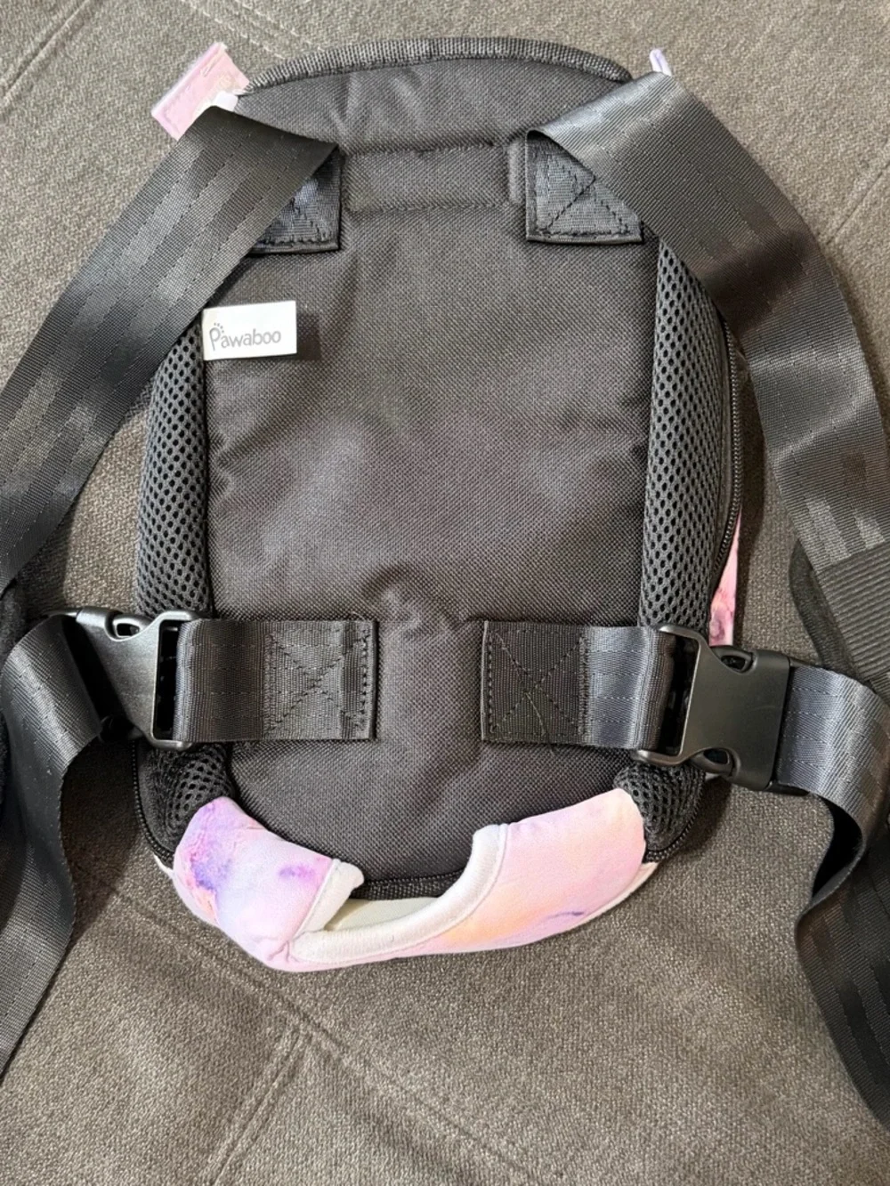 Pastel Marble Dog Carrier Backpack - Pink & Purple